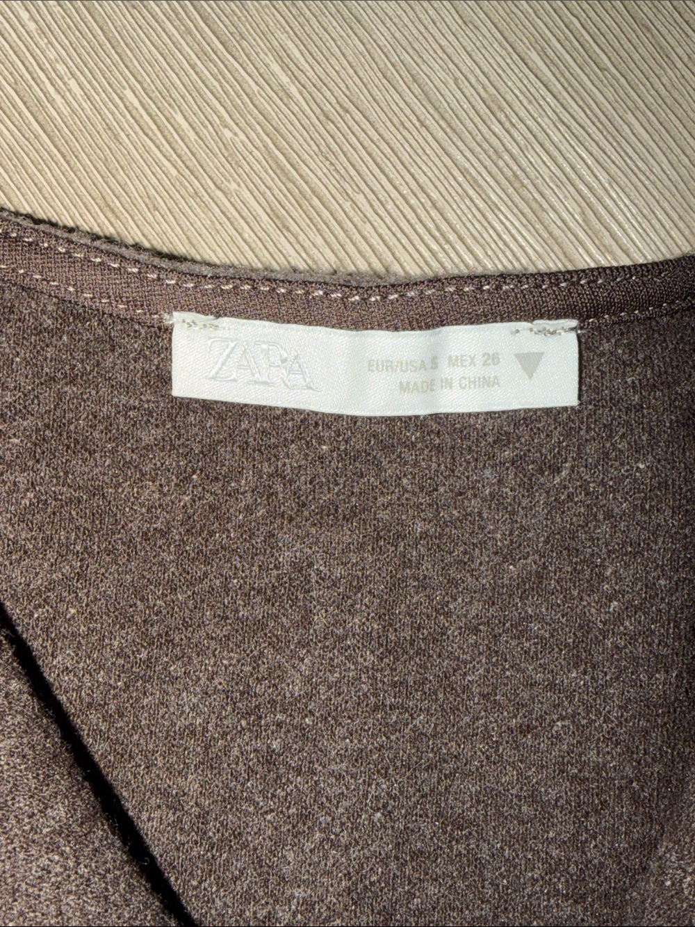 Zara brown Zip-Front Tank Top vest S - Picture 6 of 7
